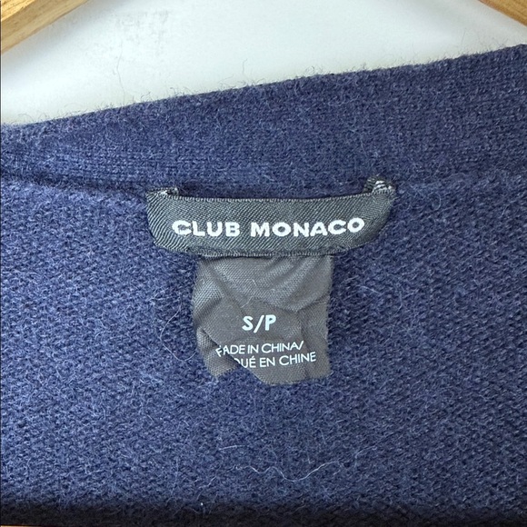 Club Monaco Navy Knit Sweater Cardigan Size Small - Picture 2 of 6